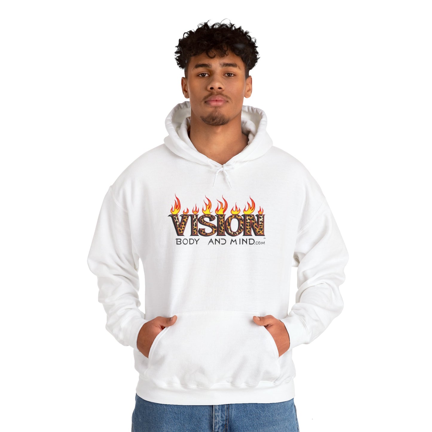 Vision Flames Unisex Heavy Blend™ Hoodie - Motivational Sweatshirt for Body and Mind Enthusiasts