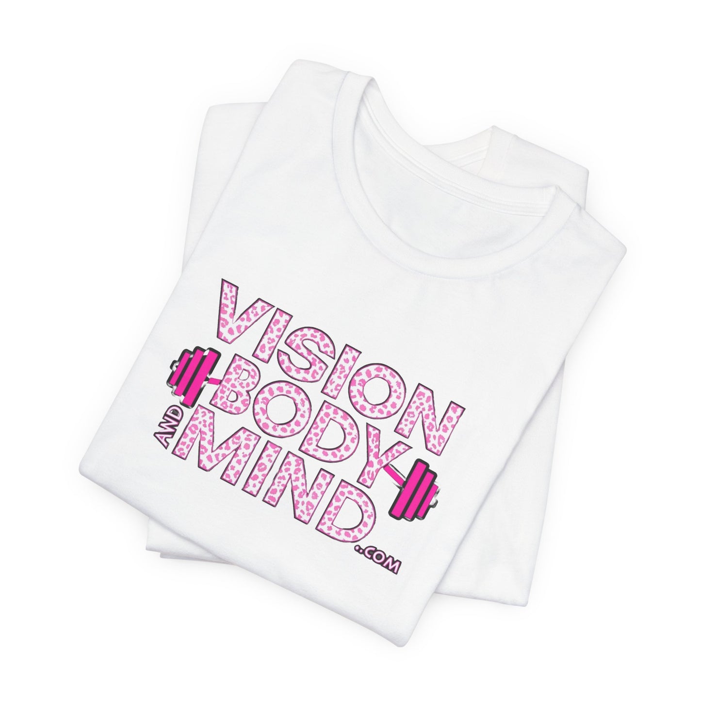 Vision Body Mind Fitness Tee - Unisex Short Sleeve Shirt for Workout Motivation