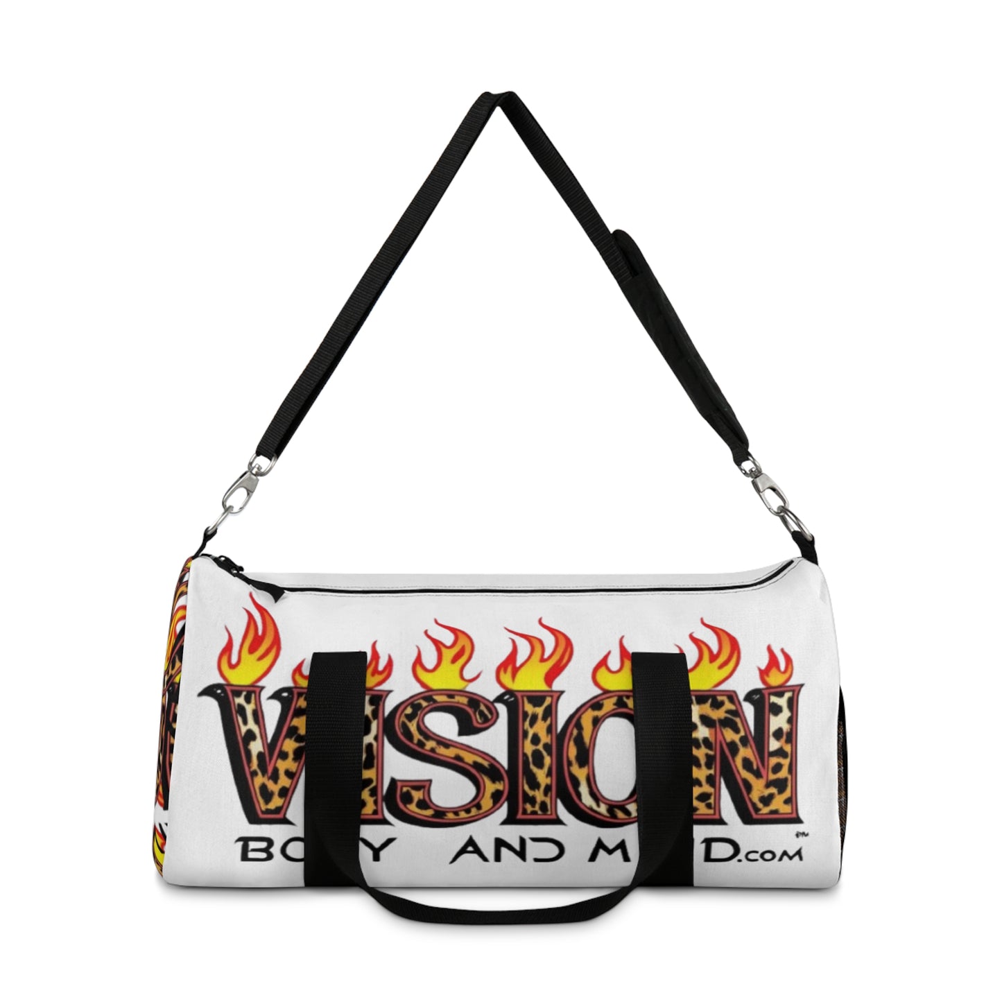 Flaming Graphic Duffel Bag - Stylish Gym & Travel Accessory