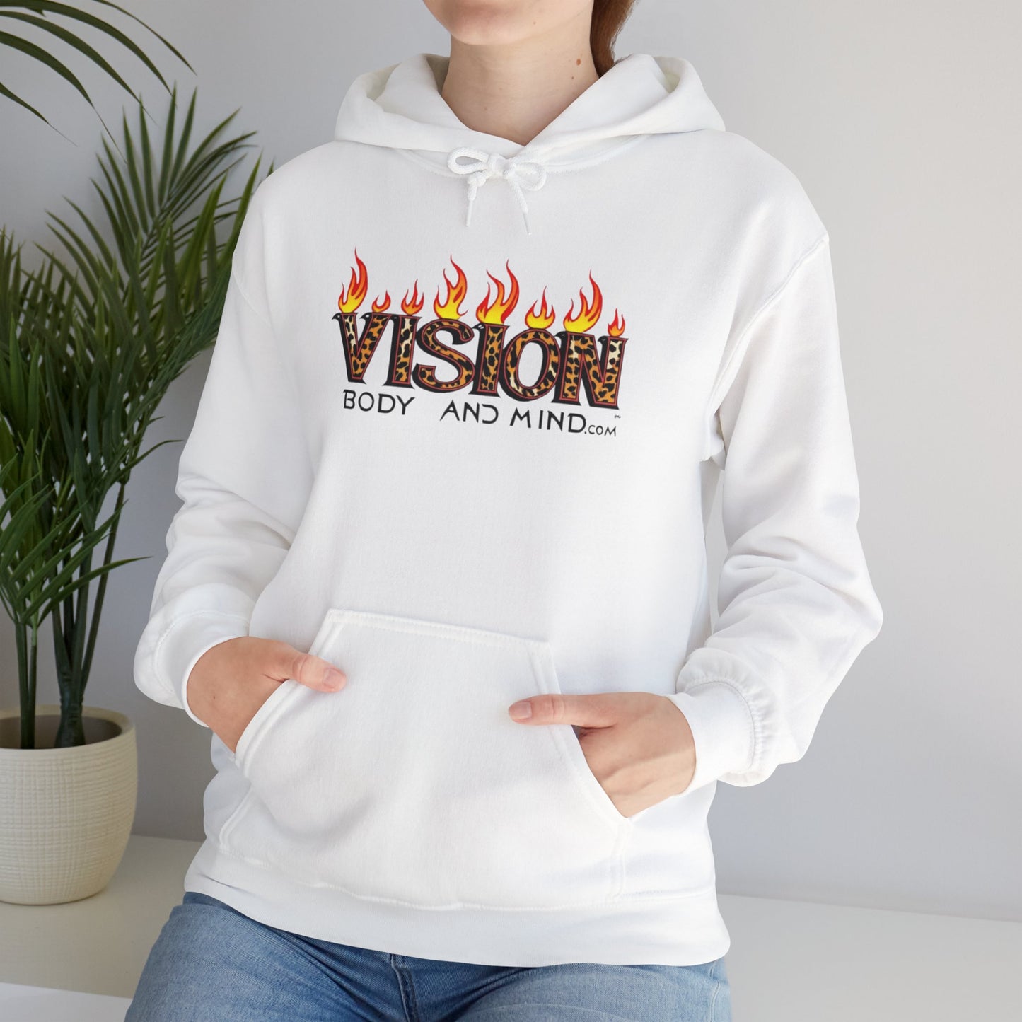 Vision Flames Unisex Heavy Blend™ Hoodie - Motivational Sweatshirt for Body and Mind Enthusiasts