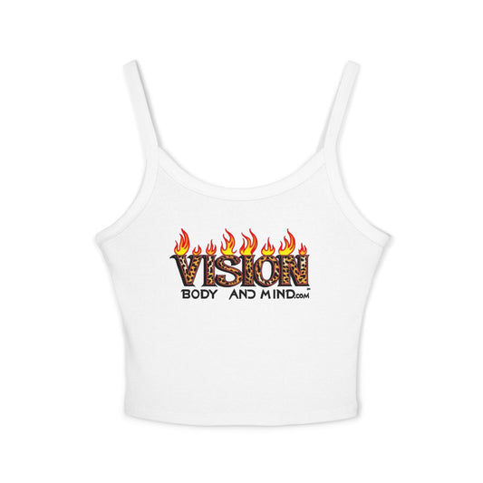 Vision Body and Mind Spaghetti Strap Tank Top - Stylish White Tee for Summer Vibes