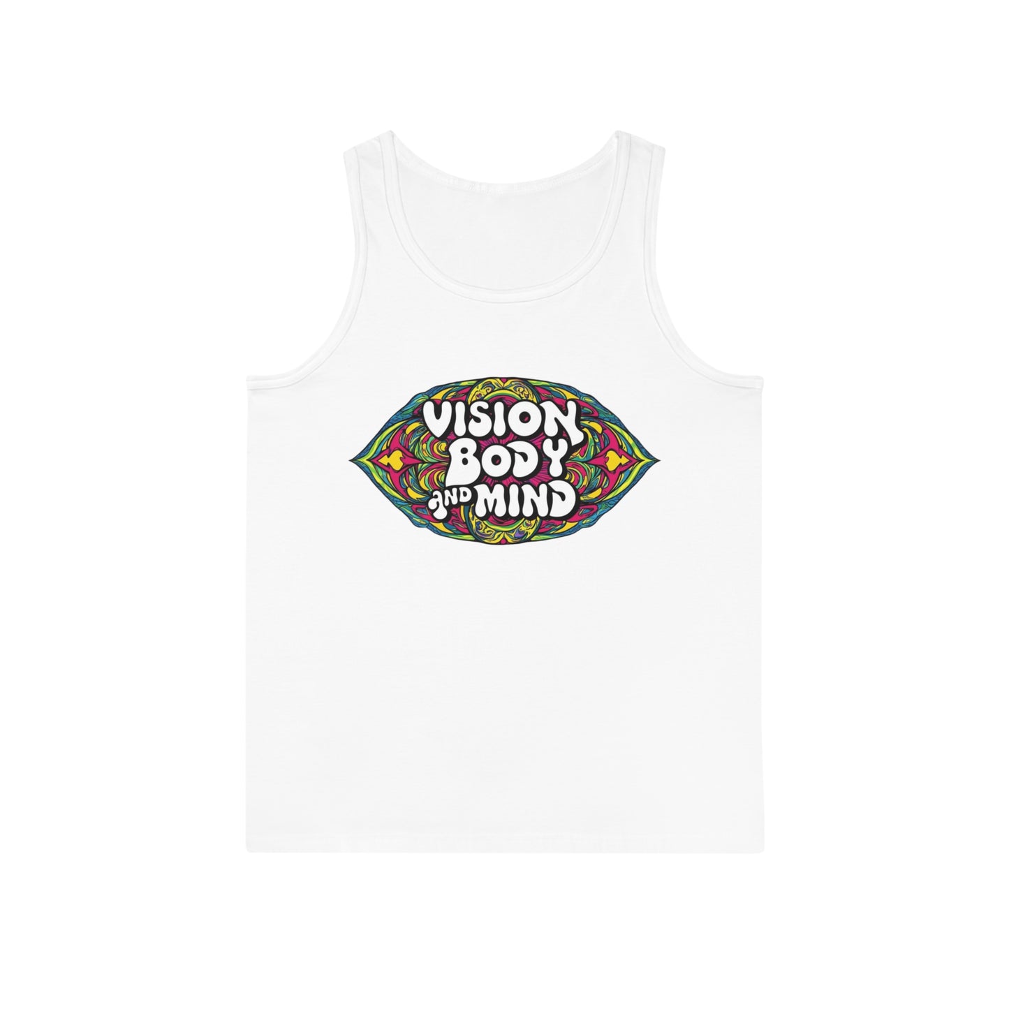 Vision Body and Mind Unisex Softstyle™ Tank Top - Comfortable Summer Wear for Mindfulness & Wellness