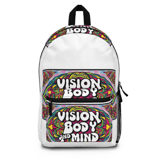 Vision Body and Mind Colorful Backpack - Perfect for Artists and Students