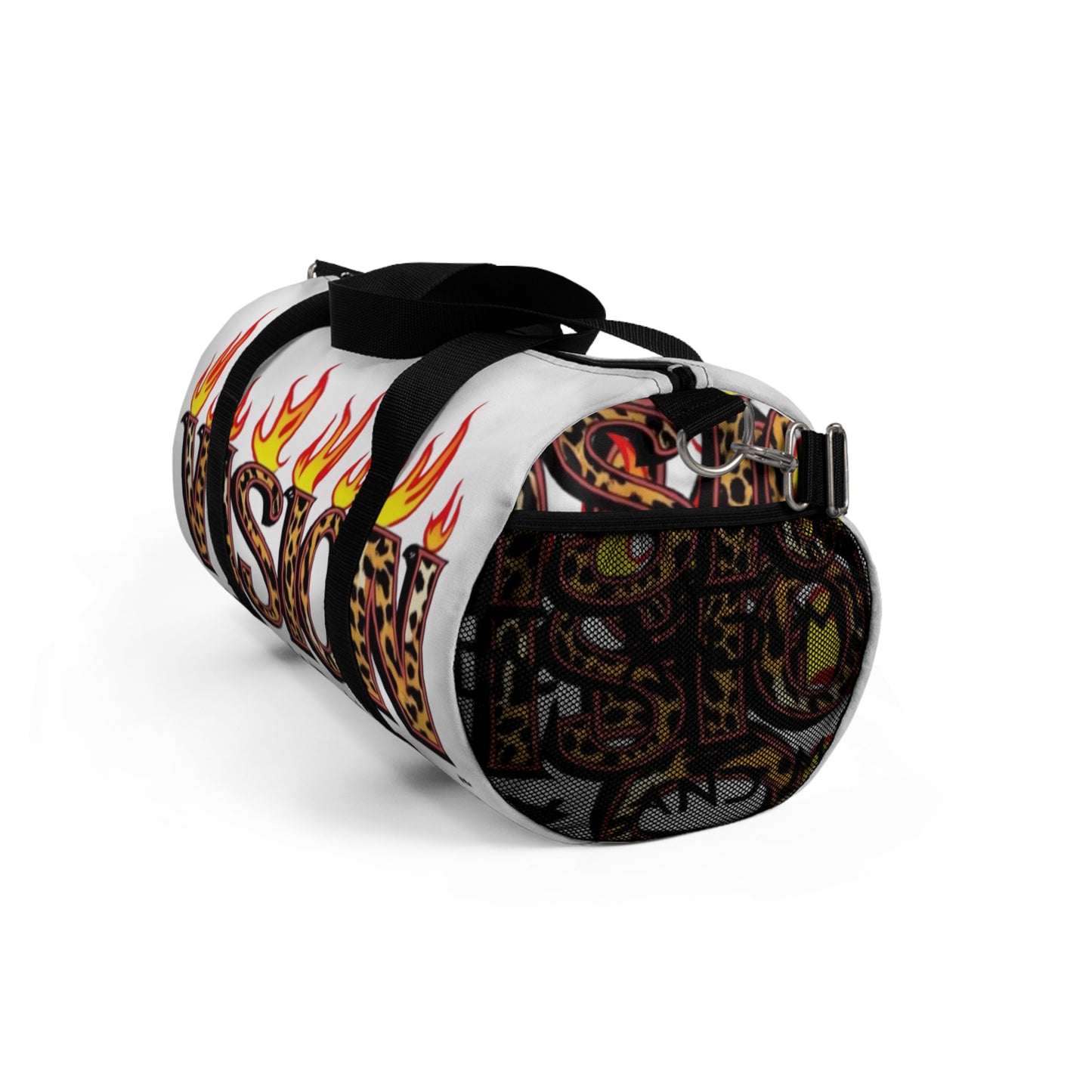 Flaming Graphic Duffel Bag - Stylish Gym & Travel Accessory