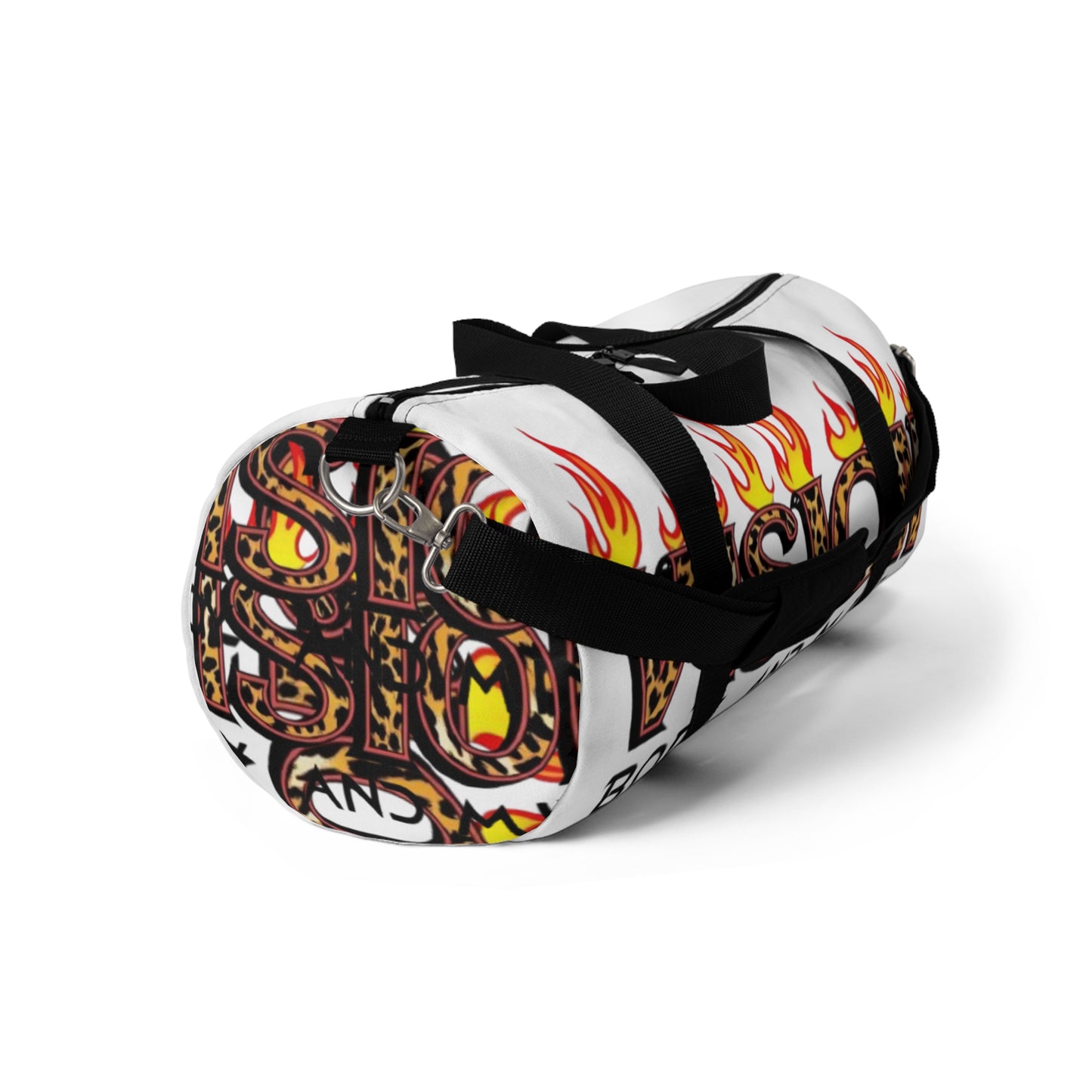 Flaming Graphic Duffel Bag - Stylish Gym & Travel Accessory