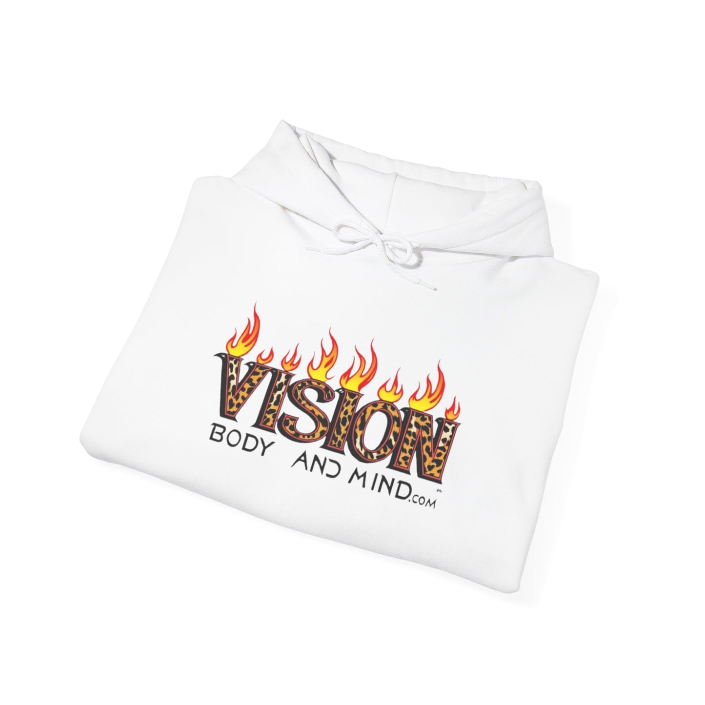 Vision Flames Unisex Heavy Blend™ Hoodie - Motivational Sweatshirt for Body and Mind Enthusiasts